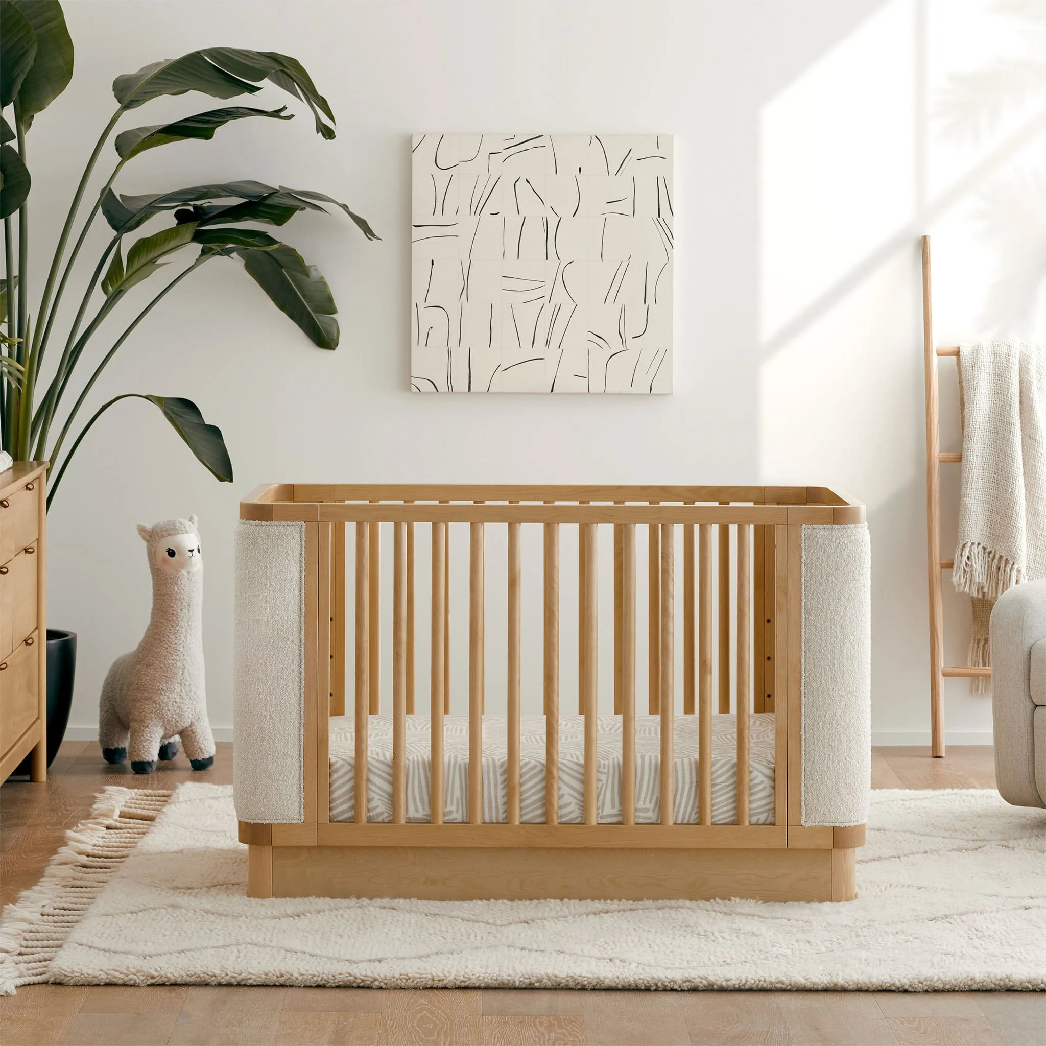 Babyletto Couchette Convertible 4-en-1 Bondi avec Kit de Conversion pour Lit pour tout-petit - Miel avec boucle ivoire