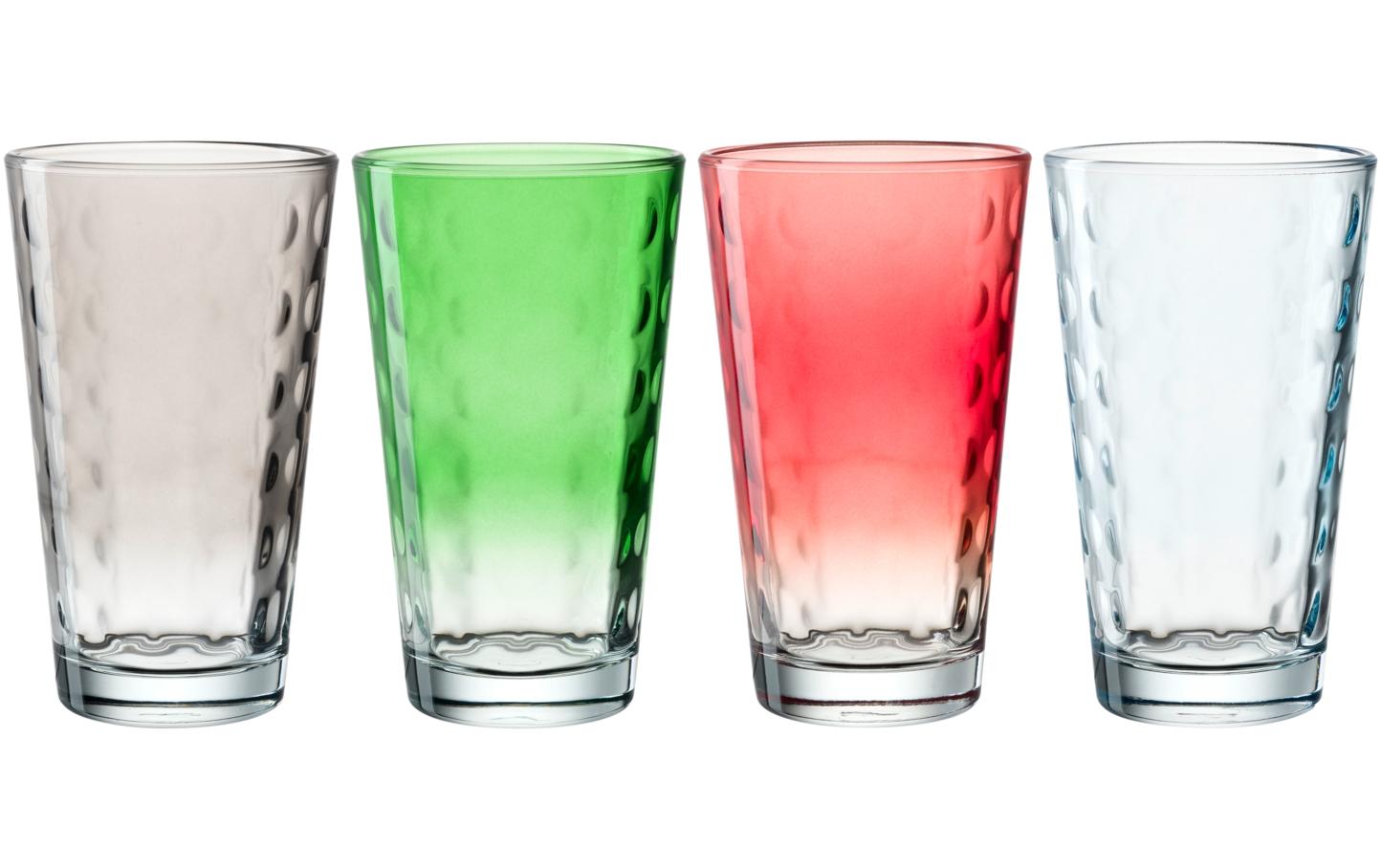 Trinkbecher LD Optic XL 540 ml, 4 Stück, AssortiertBecher mit grossem Volumen