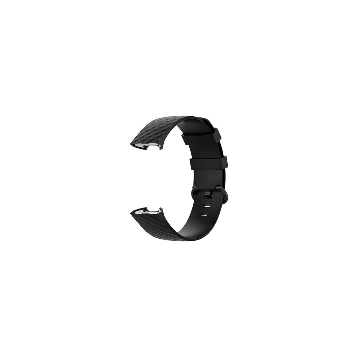 Silikonarmbånd Fitbit Charge4 / Charge 3 - L Svart