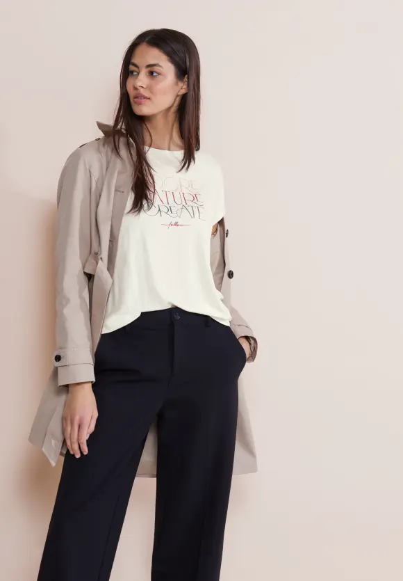 T-Shirt mit Wording - off white