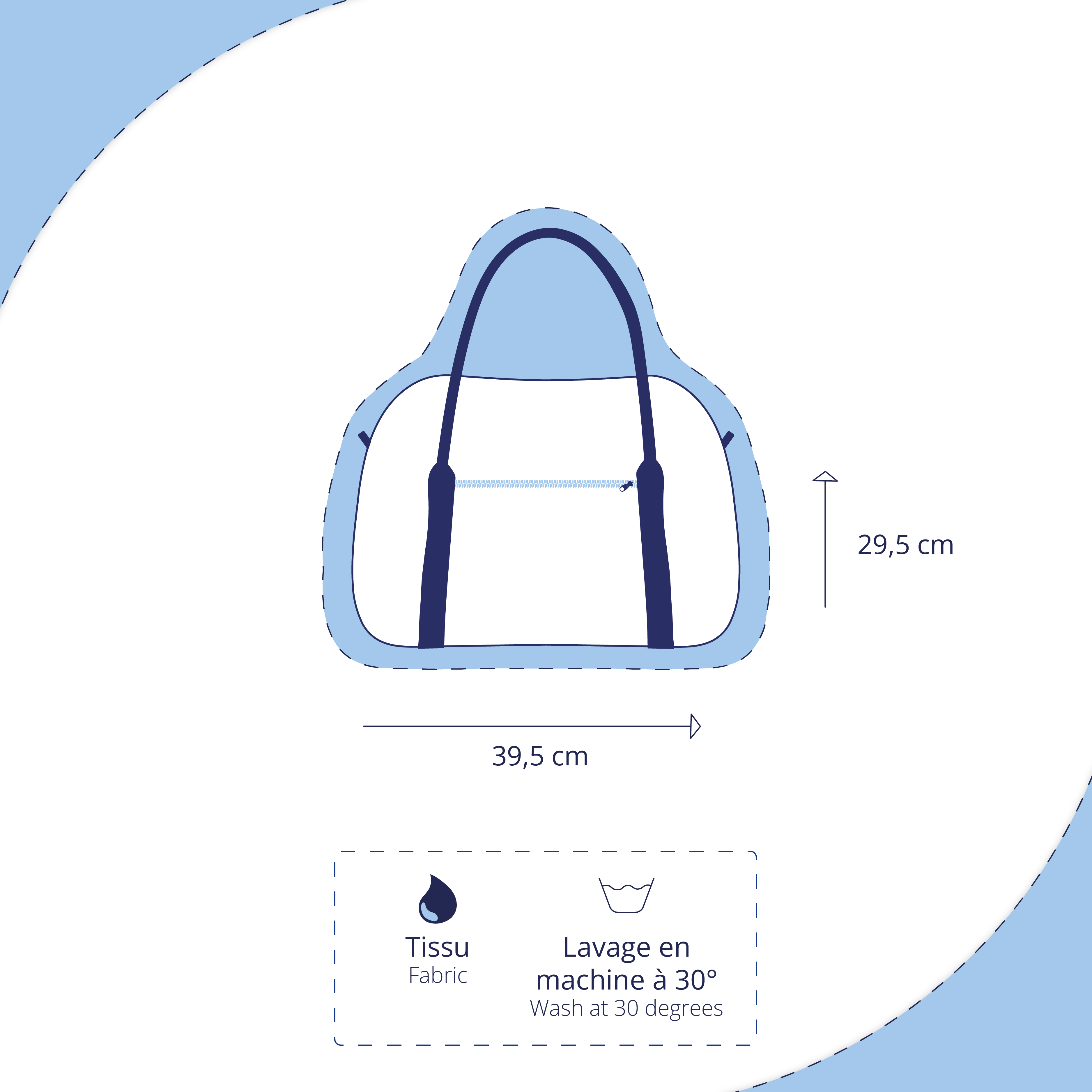 Sac Bowling Moumoute Ivoire Fleurie