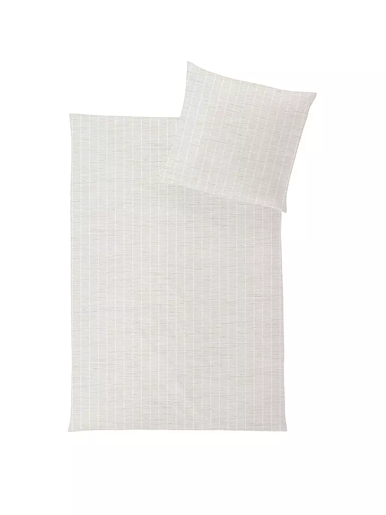 HEFEL Bettwäsche OPULENCE 70x90 / 140x200cm Streifen Pearl creme