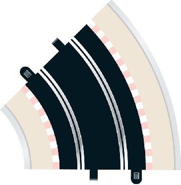 Scalextric Skinner - Radius 2 Standard Curve - 45° - 2 Stk - C8206