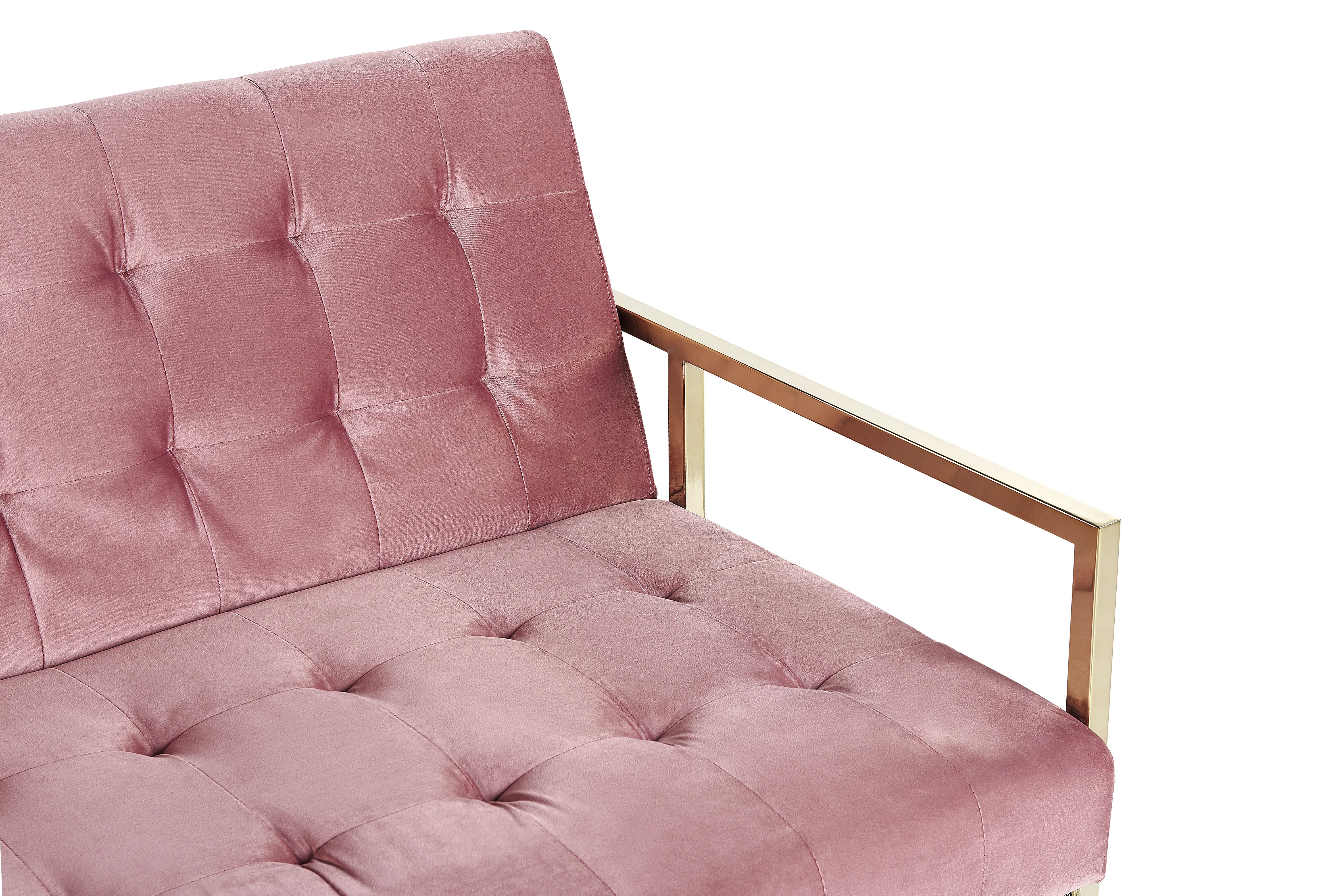 Slaapbank 3-zits MARSTAL Fluweel Roze