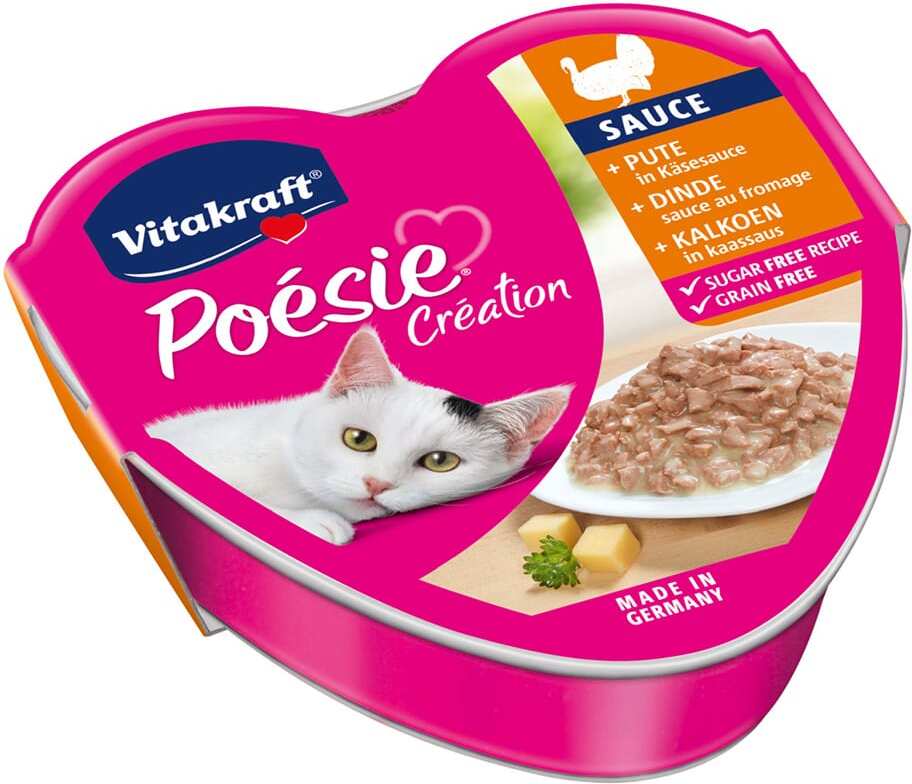 Vitakraft kattenvoer Poésie kalkoen in kaassaus 85 g