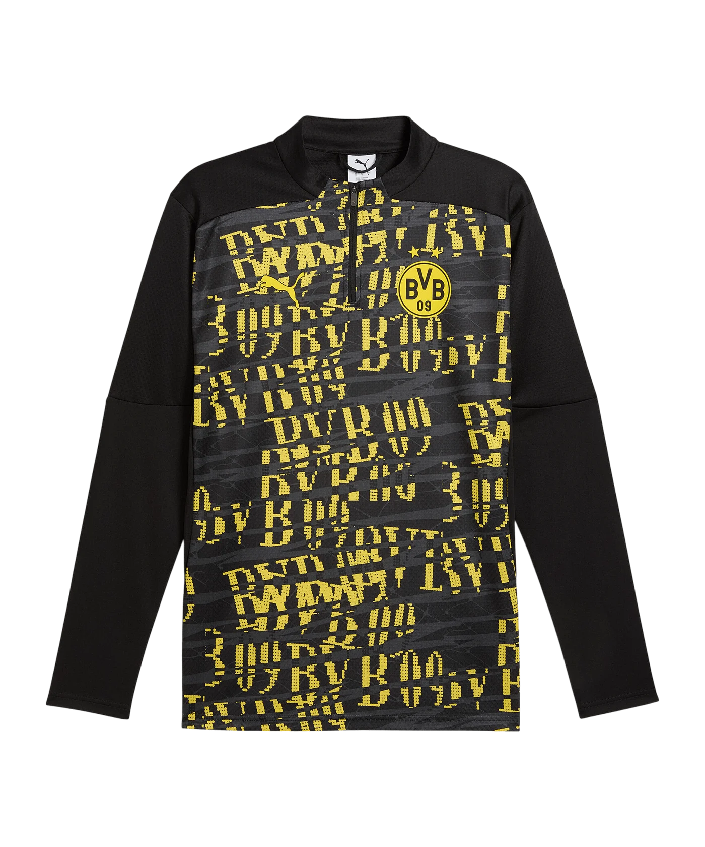 Puma BVB Prematch 1/4 Zip Sweatshirt Schwarz F02