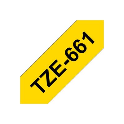Brother TZe661 - Ruban d'étiquettes auto-adhésives - 1 rouleau (36 mm x 8 m) - fond jaune écriture noire