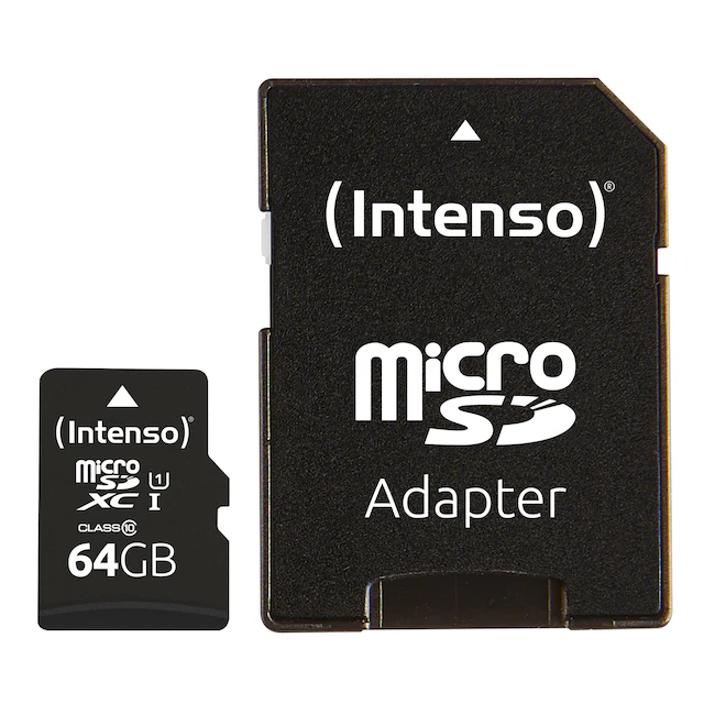 Intenso Speicherkarte »64 GB microSDXC UHS-I Performance« (64 GB UHS-I Class 10 90 MB/s Lesegeschwindigkeit) inklusive SD-Adapter