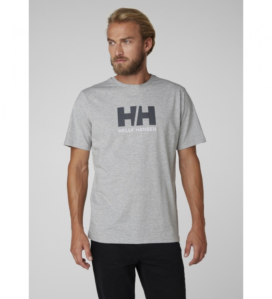 Camiseta cinza com o logotipo HH da Helly Hansen