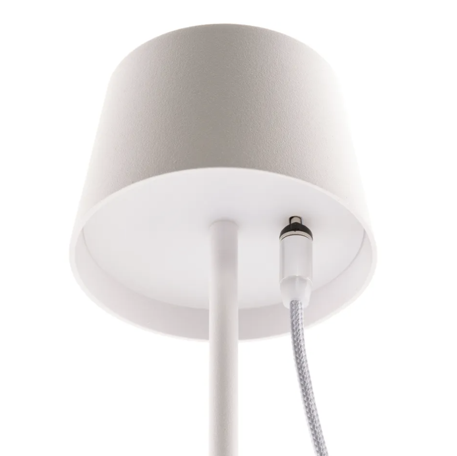 Monte Carlo LED Akku Tischleuchte Home Deko Nachttisch Lampe Kabellose Beleuchtung mit Touch Steuerung IP54 (LP-MC-WT) - Weiss
