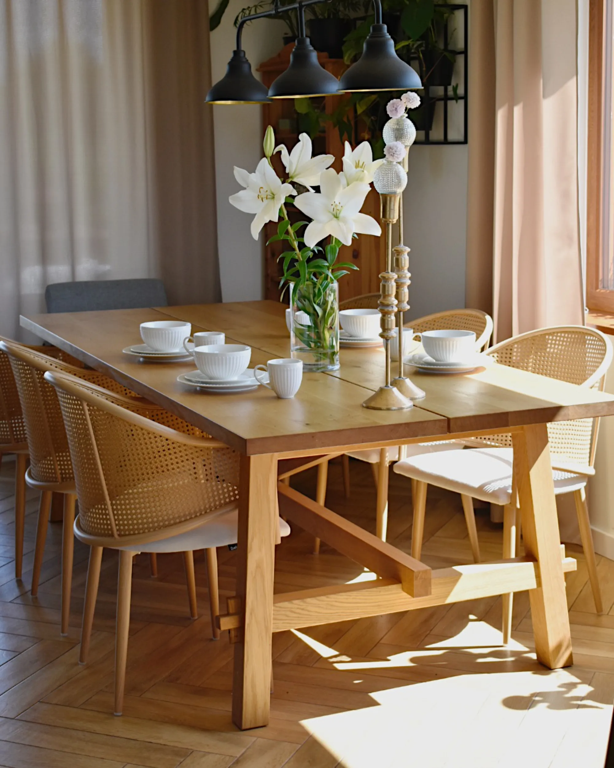 Set van 2 eetkamerstoelen WEIMAR Metaal Lichtbruin