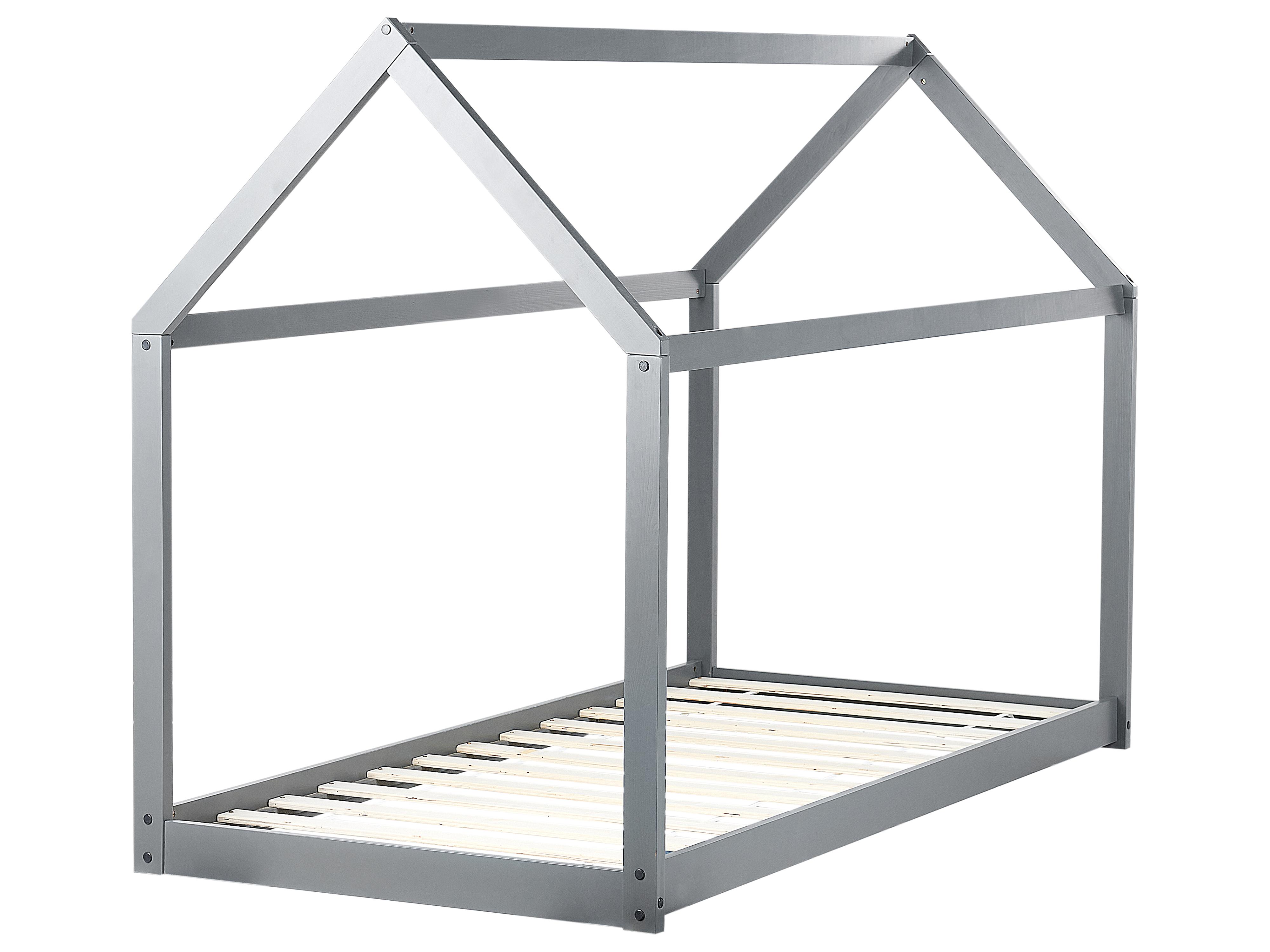 Kinderbed Huis Dennenhout TOSSE 90 x 200 cm Grijs