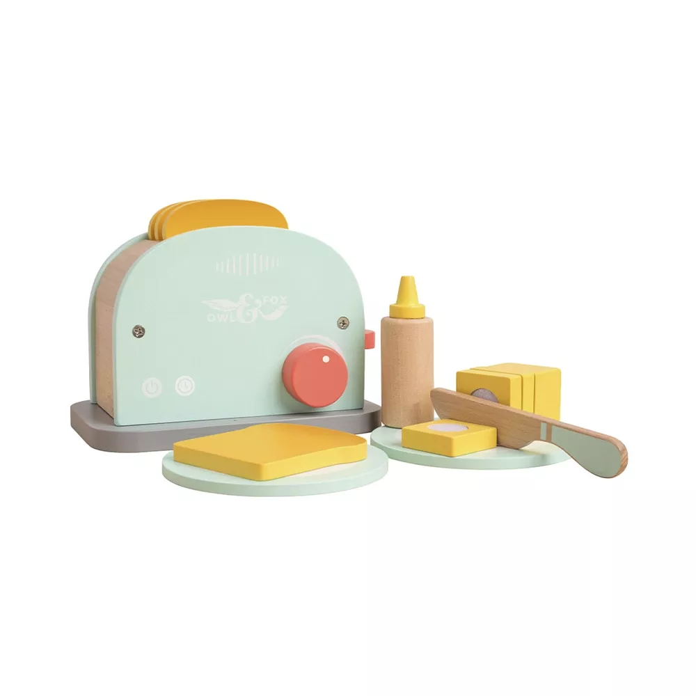 OWL & FOX Holz Toaster Set