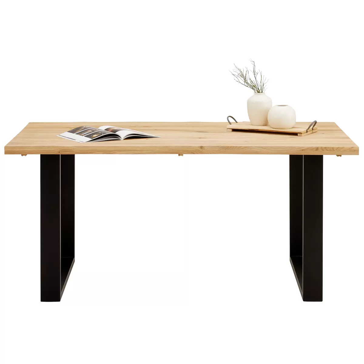 Esstisch James Wood 160 schwarz,Eiche