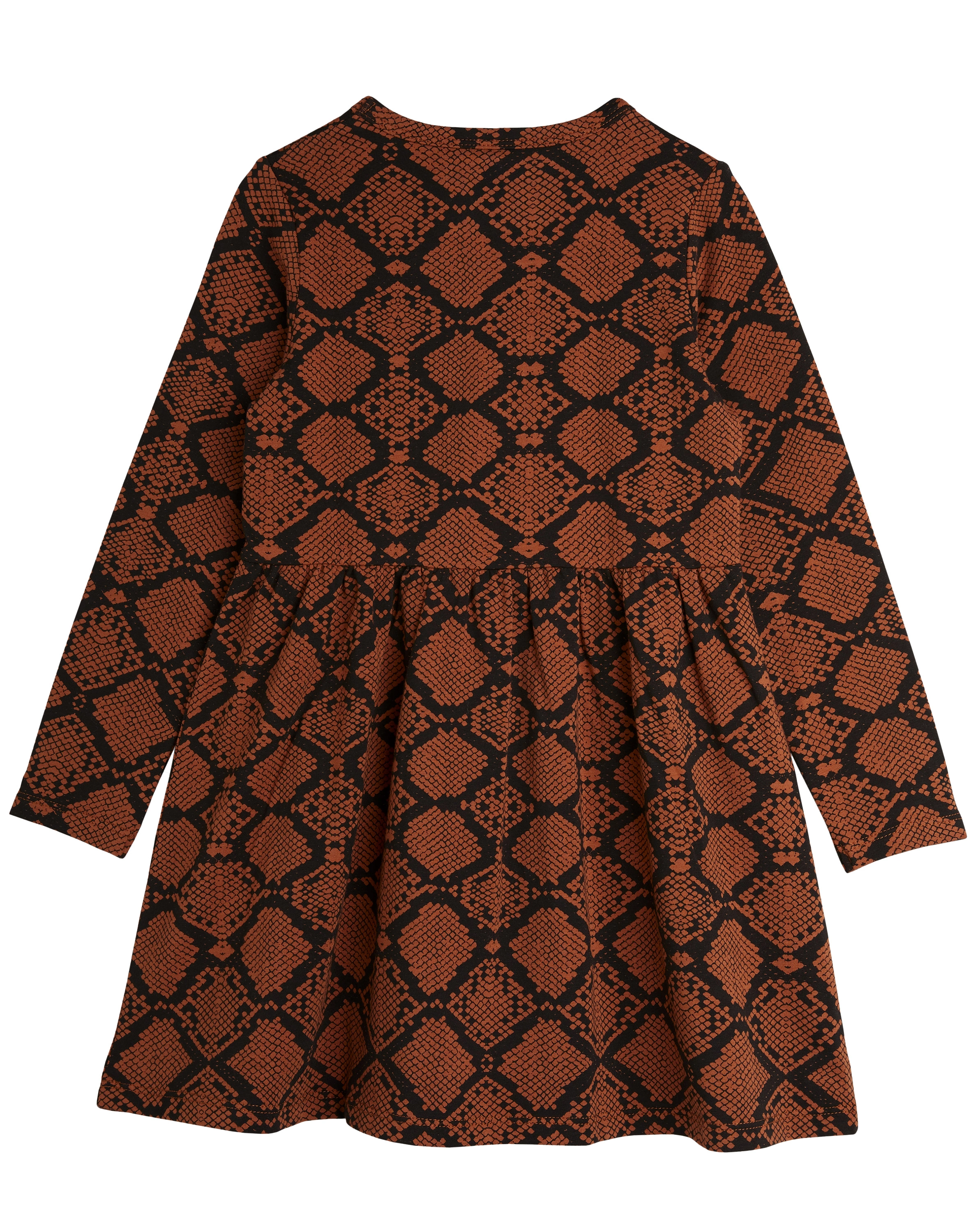 Langarmkleid SNAKESKIN in braun