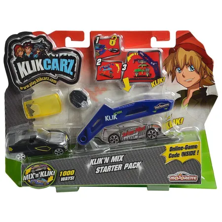 Majorette Klikcarz N Mix Starter Pack, 1 Auto 7.5 cm, sortiert