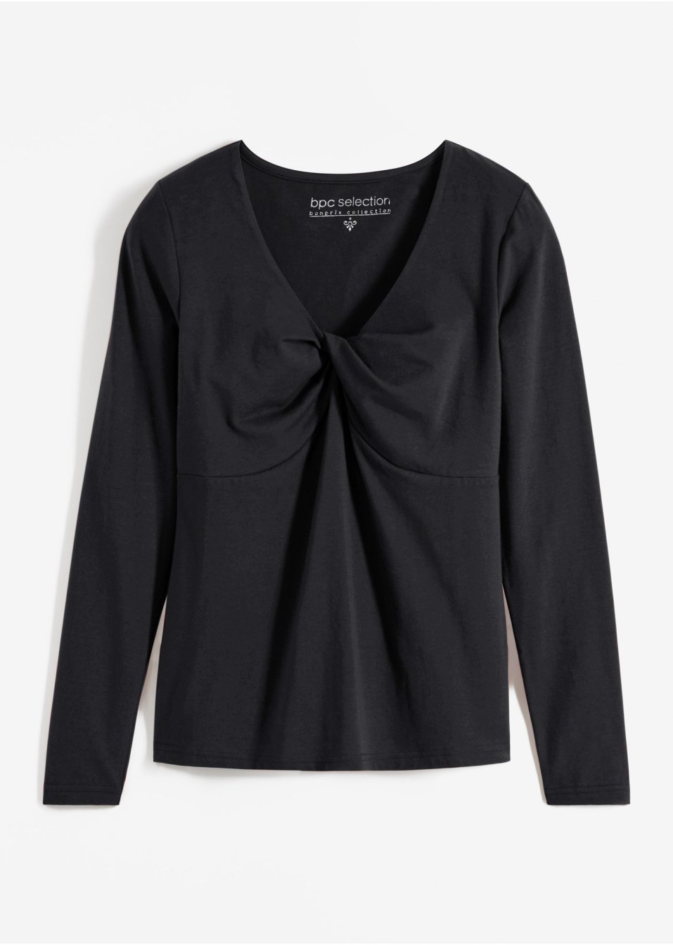 T-shirt manches longues avec détail nœud