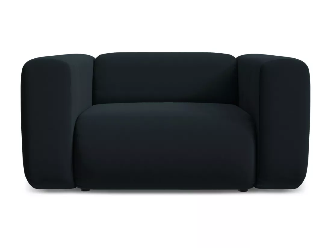 Fauteuil en velours - bleu royal - EKAHI