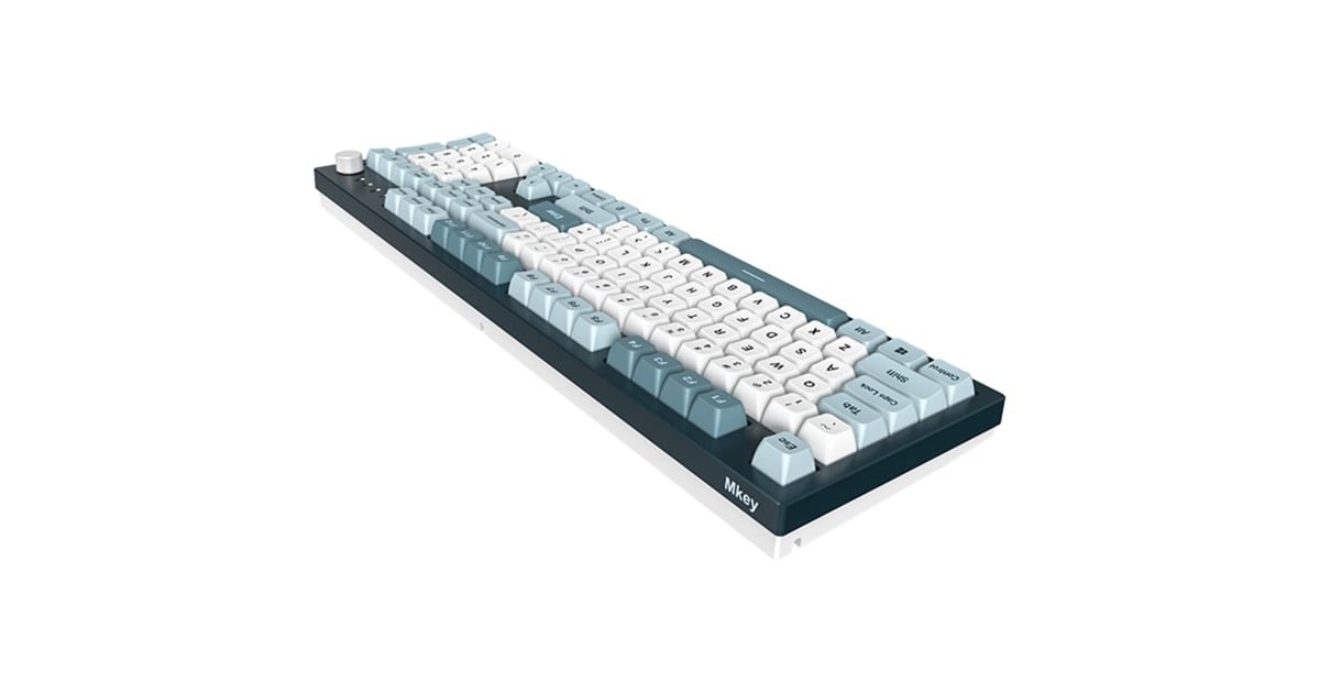 MontechMkey Freedom, toetsenbord  (Donkerblauw/wit, US lay-out, Gateron G Pro Brown, Hot-swappable, RGB, PBT)