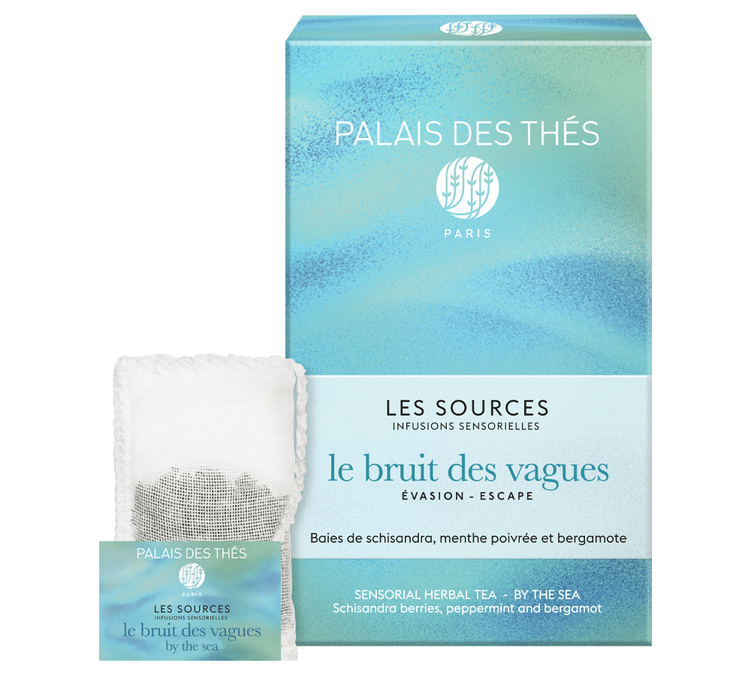 Infusion vrac en boîte Le bruit des vagues bio 20 sachets - PALAIS DES THÉS