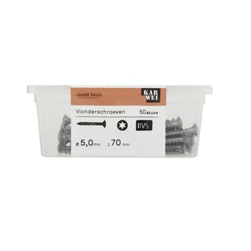 KARWEI vlonderschroef cilinderkop rvs 5x70 mm (50 stuks)