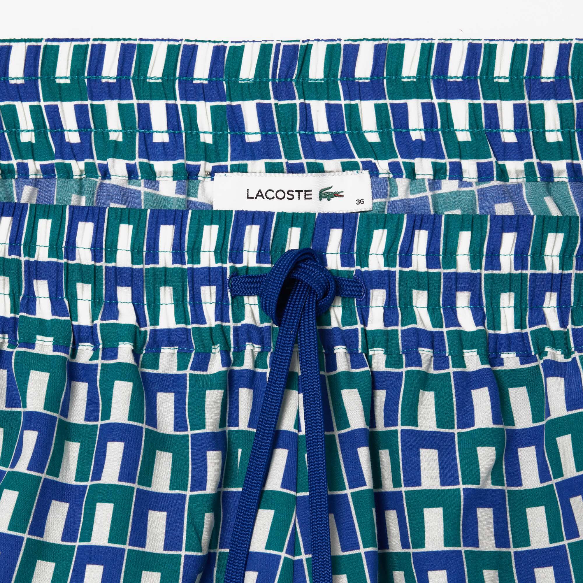 Kurze Bermudas mit grafischem Aufdruck Shorts - Weiss - Lacoste - Damen