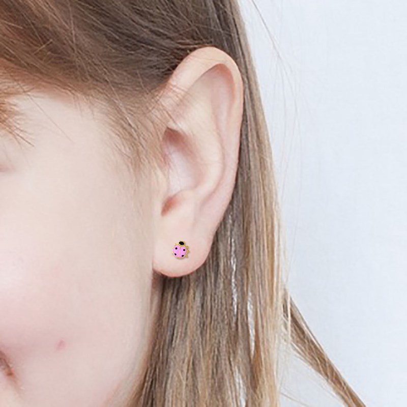 Boucles d'oreilles enfant - Or 18 Carats - Coccinelle