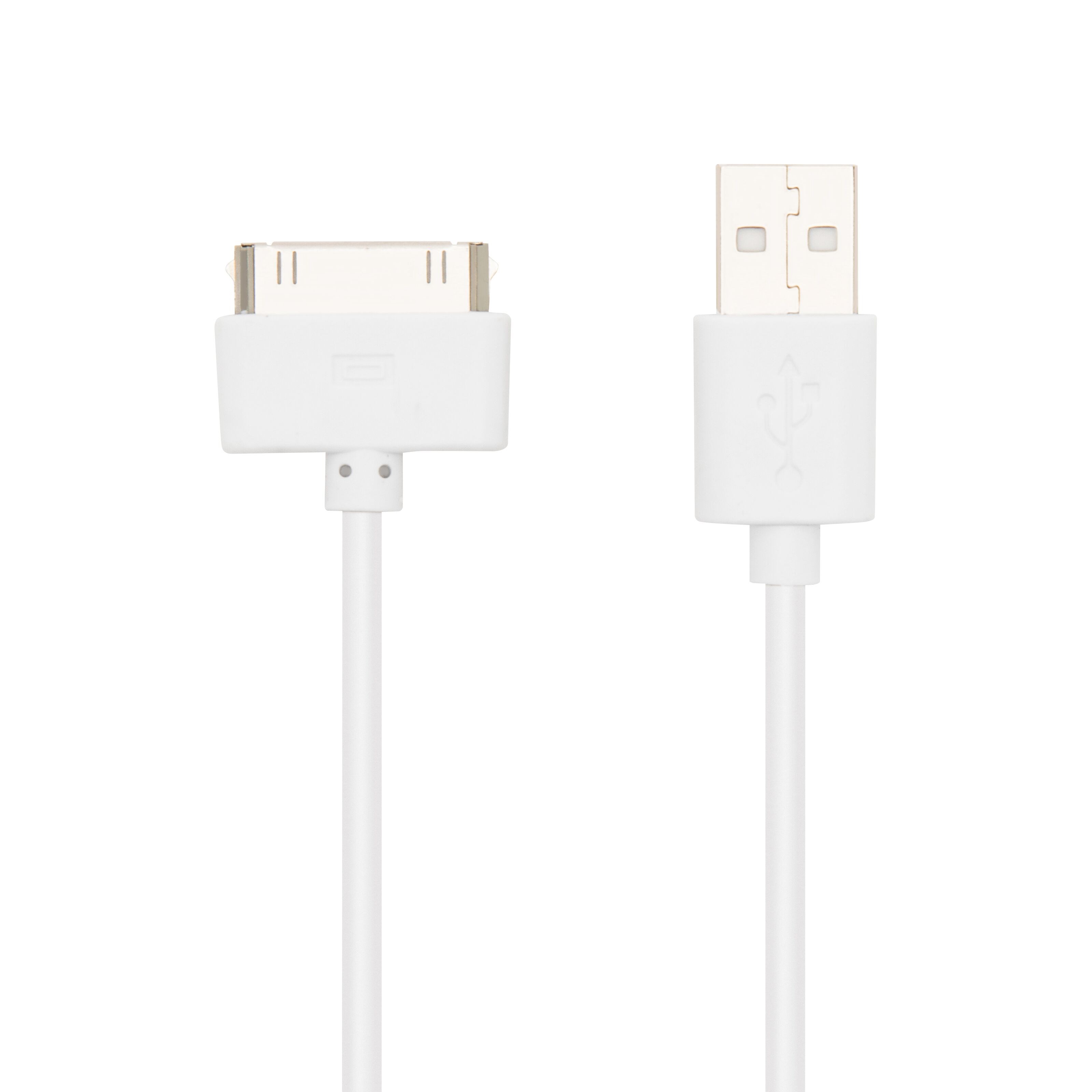 Linocell USB-kabel for iPhone 30-pinners Hvit 1 m