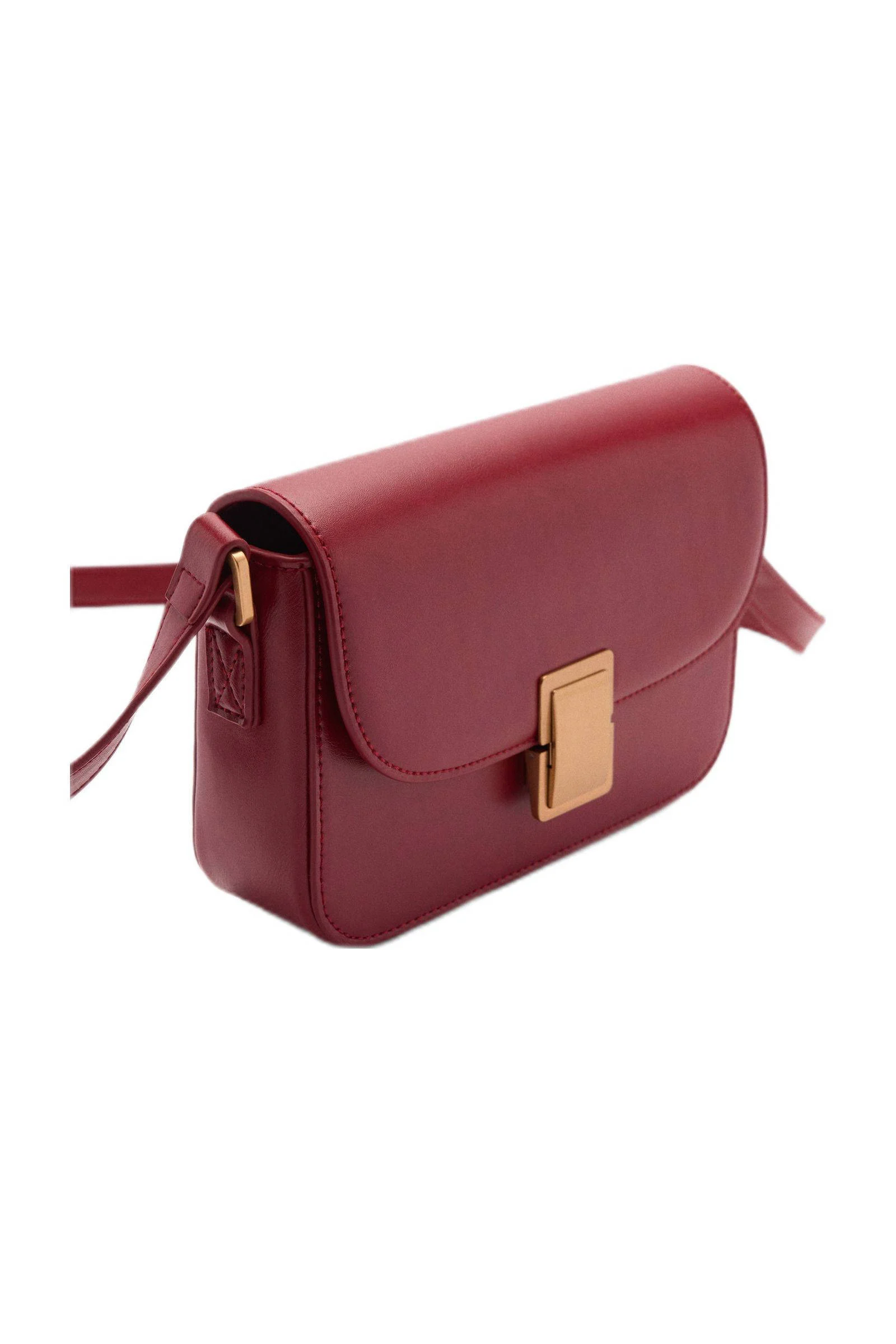 MANGO TEEN imitatieleren schoudertas rood