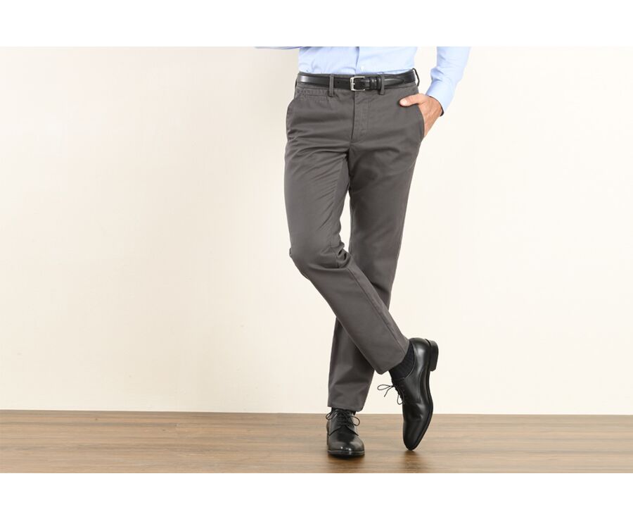 Pantalon chino homme Réglisse - NIGEL II