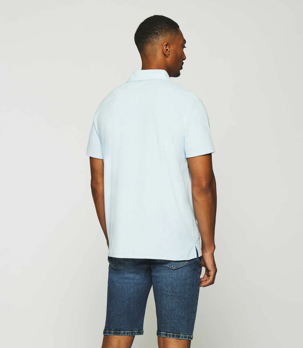 Polo en maille éponge avec poche bleu ciel GAI