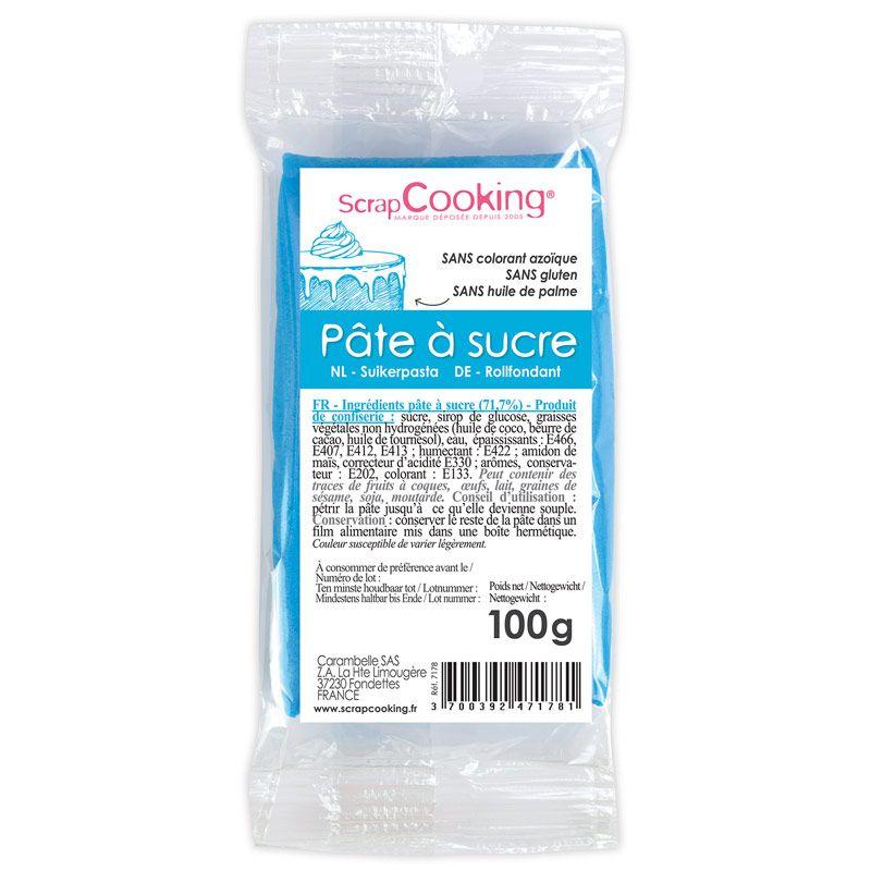 Pâte à sucre bleue 100 g Scrapcooking