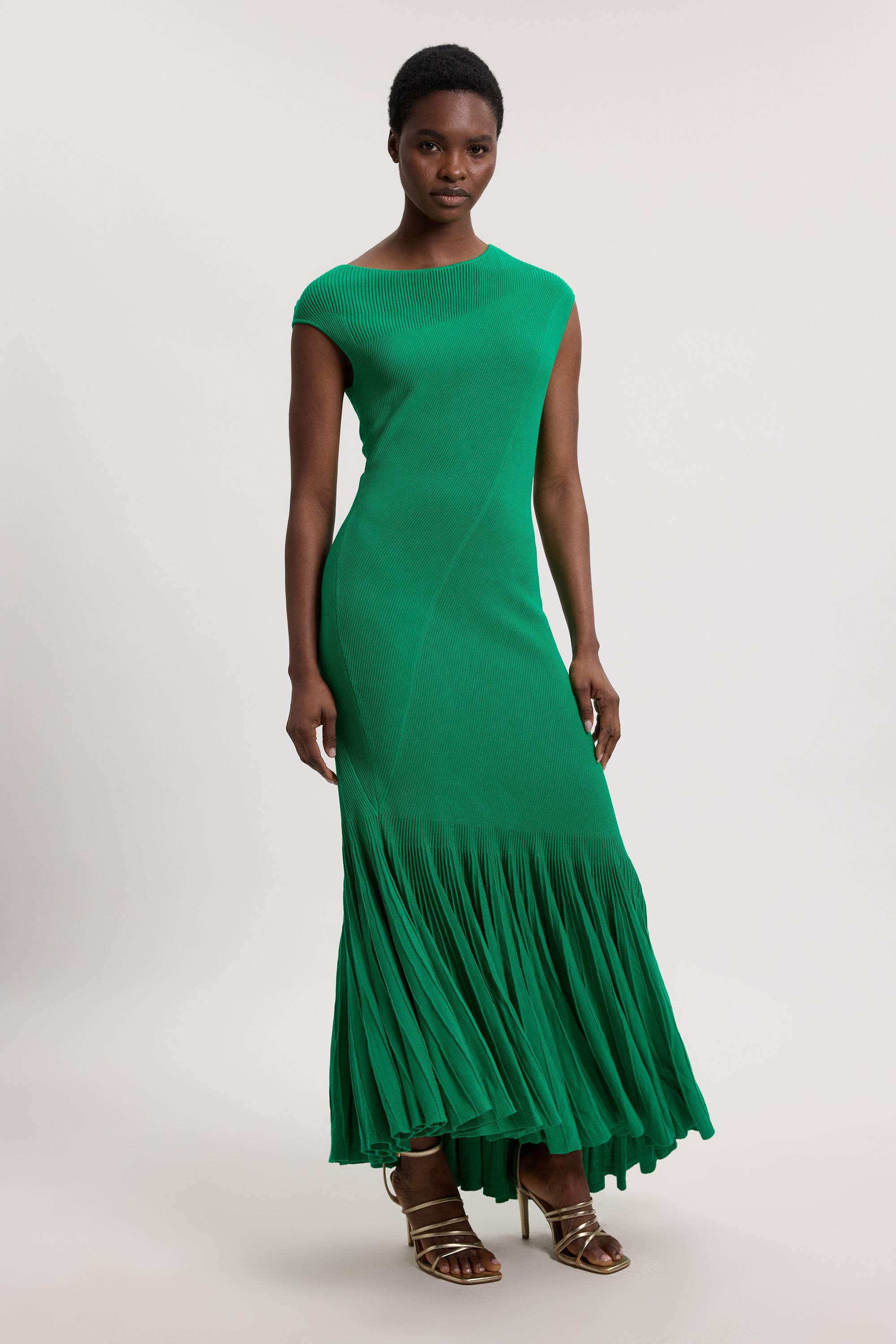 KarenMillen Robe Midi Plissée À Détails Transparents