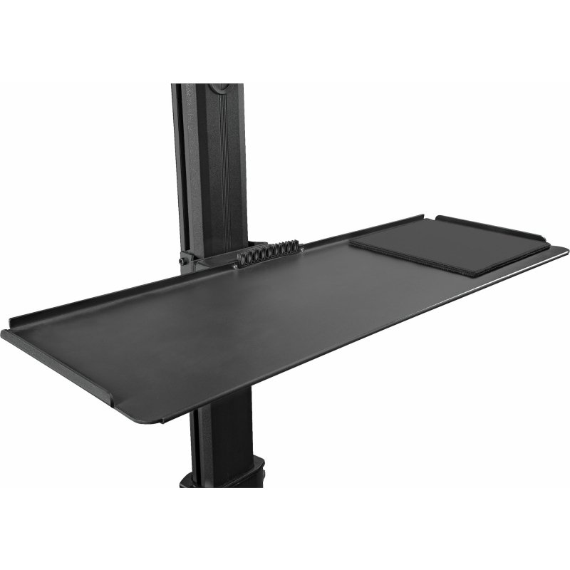 StarTech.com Pupitre de Travail Mobile avec Support Écran - Support pour Tour PC et Clavier - Chariot Ordinateur Ergonomique - Pupitre de Travail Debout Mobile Sur Roulettes
