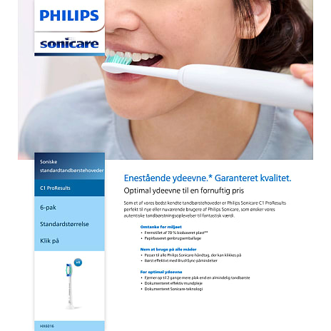Philips Sonicare ProResults tandbørstehoveder 6-pak