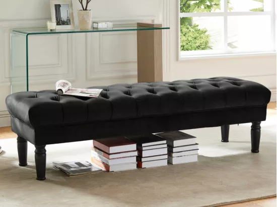 Banc RINALDO - Velours noir