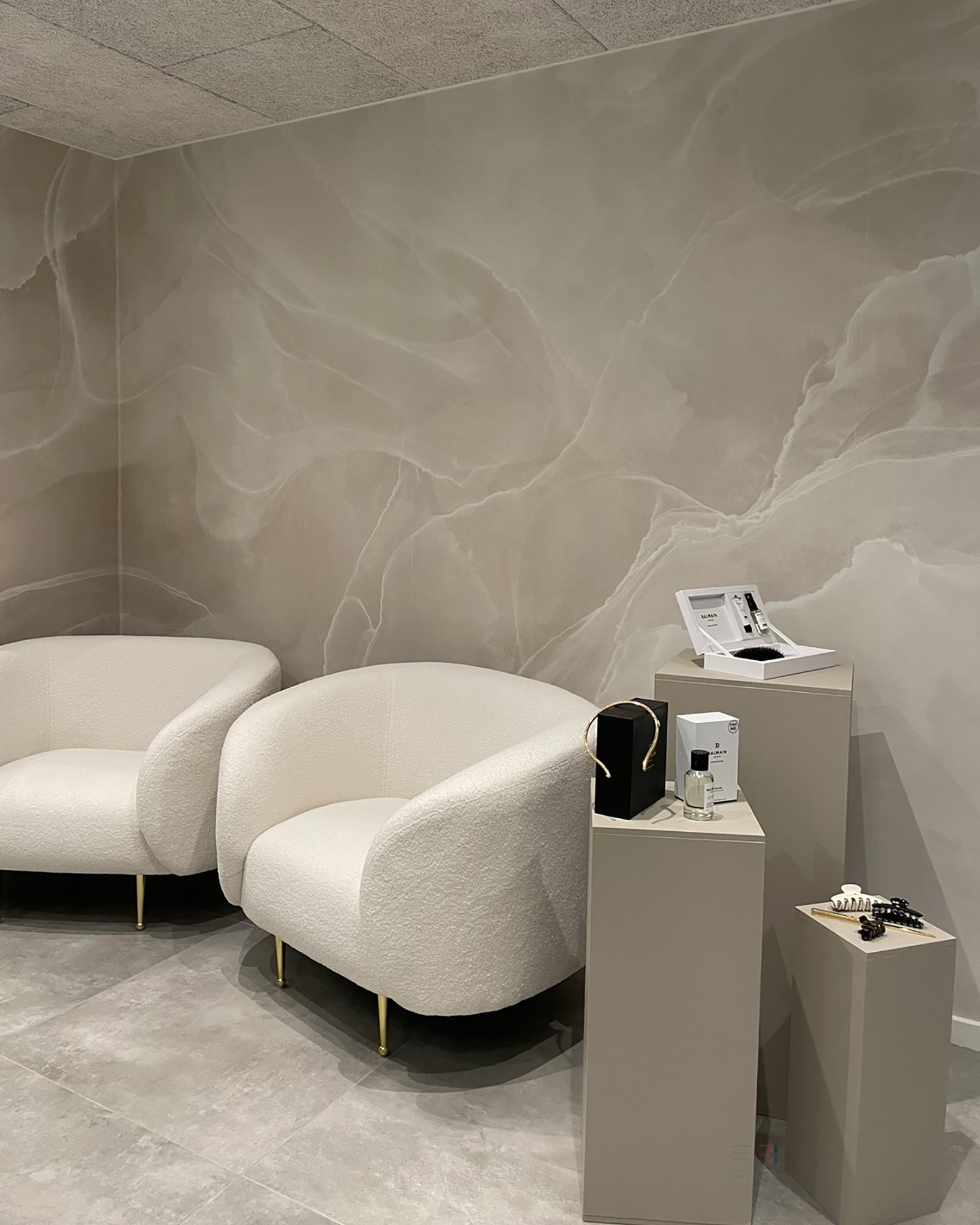 Fauteuil LOEN Bouclé Wit