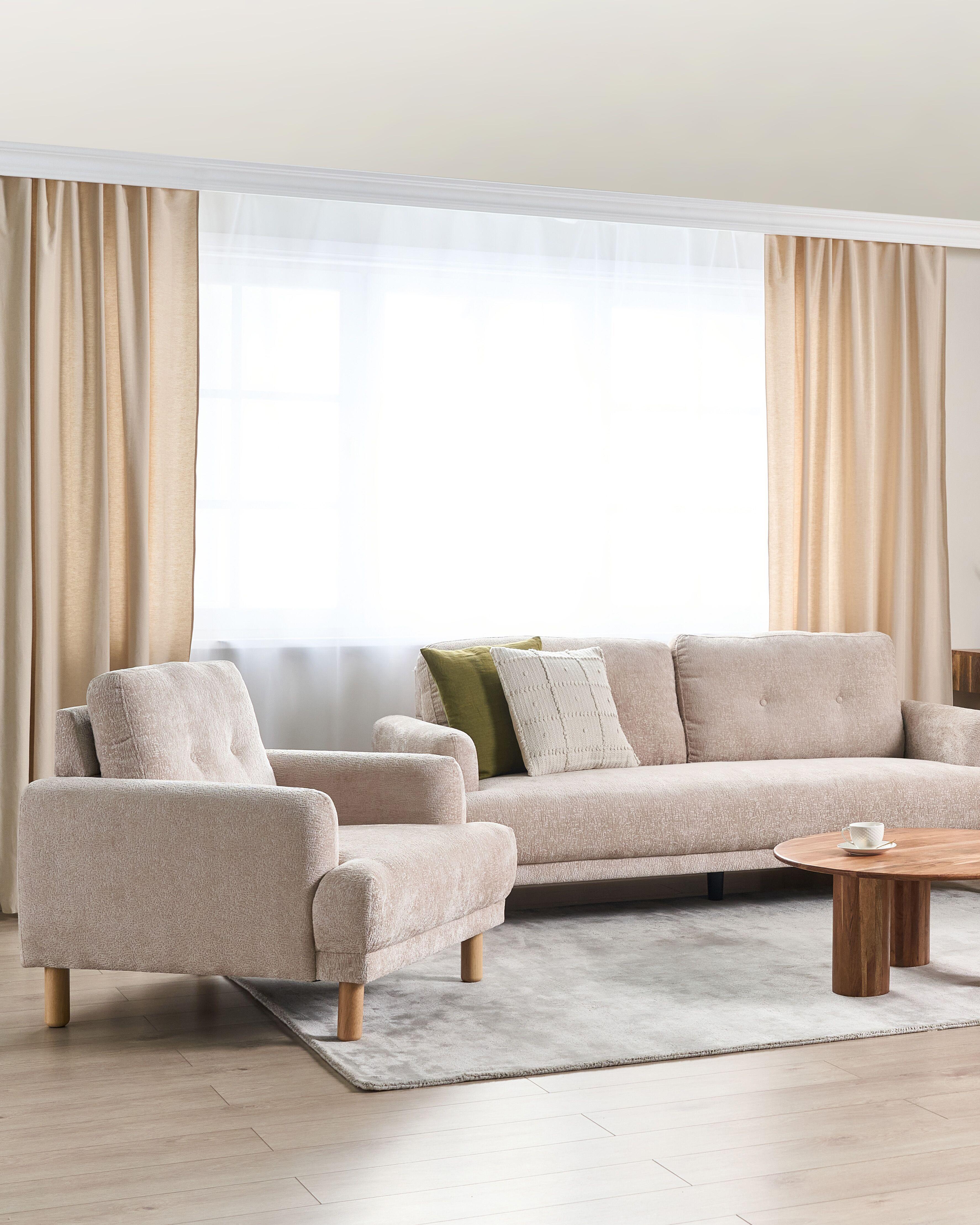 Fauteuil TUVE Bouclé Beige