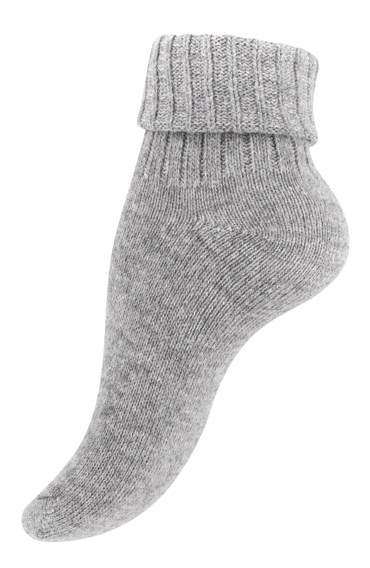 Cotton Prime® 2 Paar Wollsocken Alpaka Socken mit Umschlag