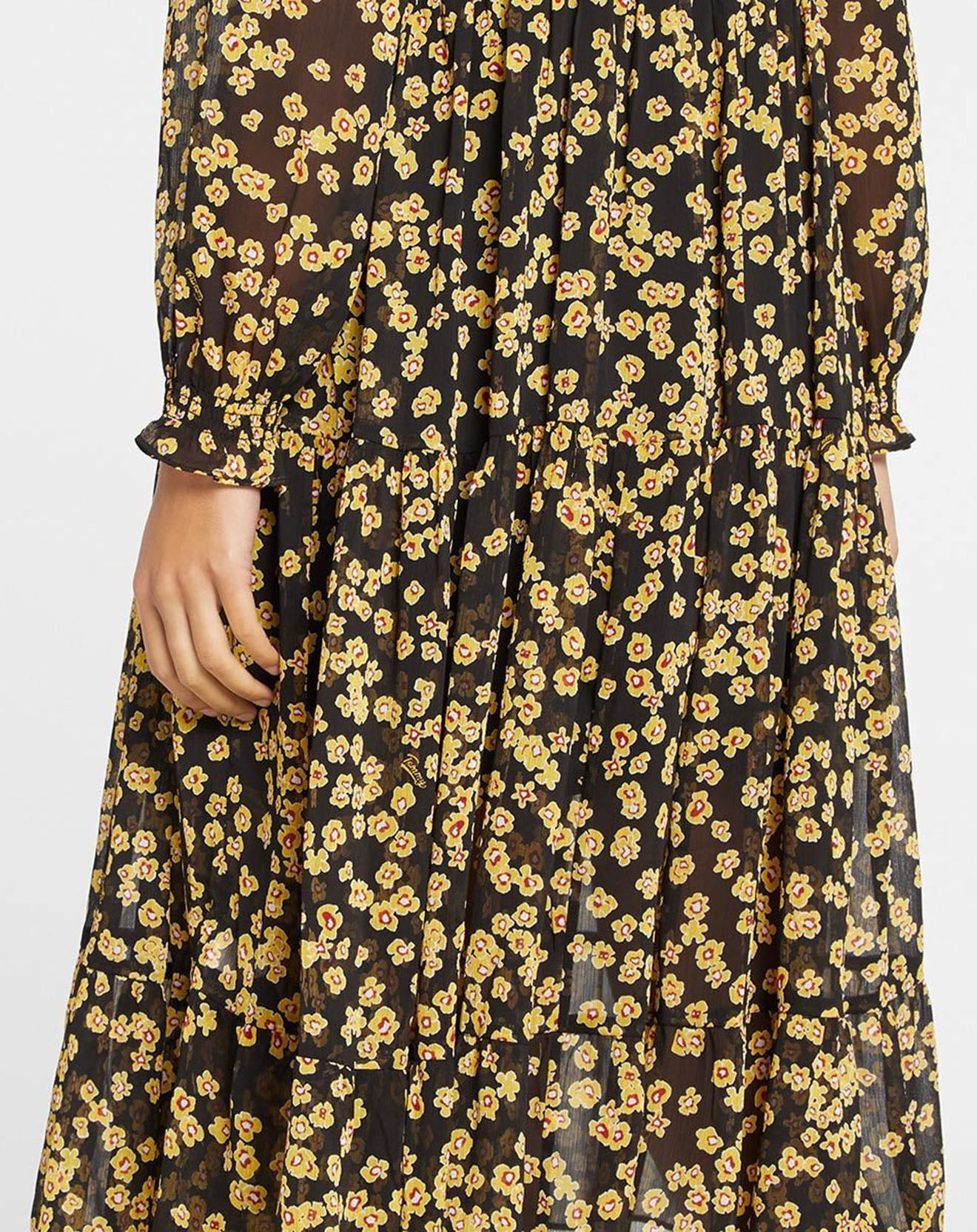 Tommy Jeans Robe fluide Ana à fleurs jaune/noir