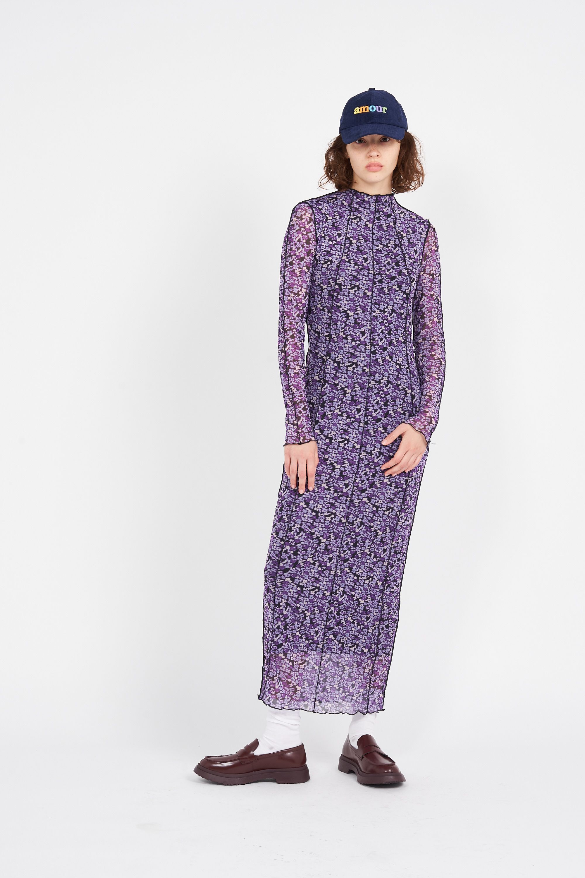 NOISY MAY Robe NMCARRIE L/S HIGH NECK ANKLE DRESS FWD Violet