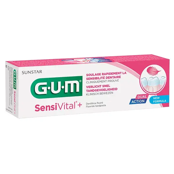Creme dental Gum SensiVital+ para dentes sensíveis 75ml