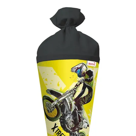 Roth Schultüte Extreme Motocross mit Folieneffekt, 70 cm, rund