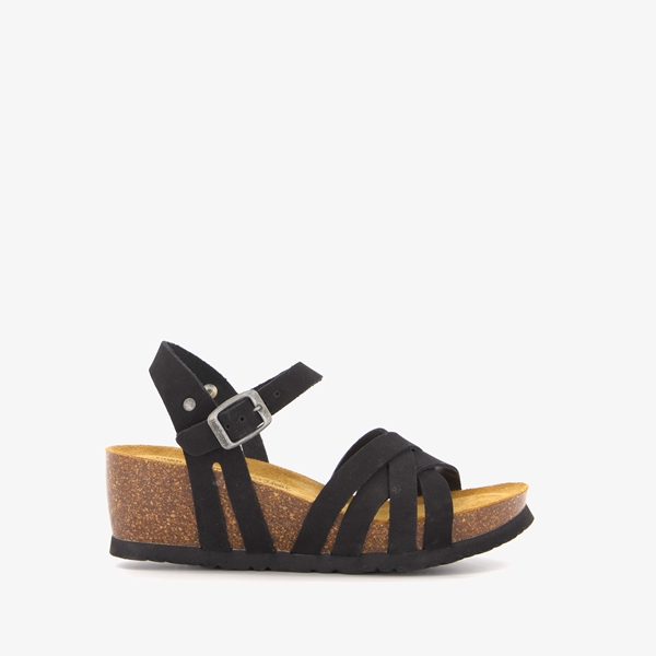 Hush Puppies leren dames bio sandalen met sleehak