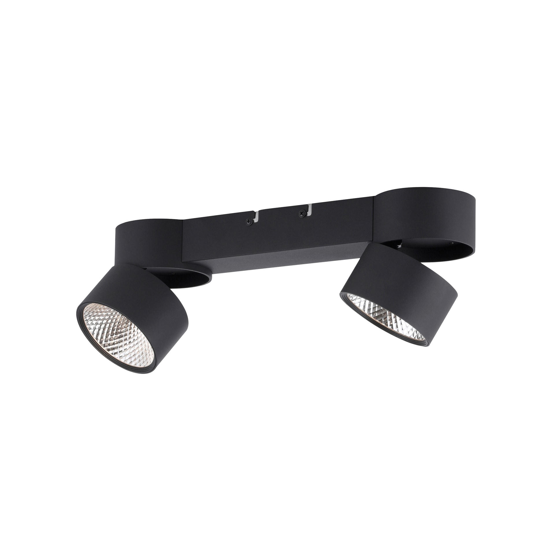 Paul Neuhaus LED Deckenlampe mit 2 Spots PURE-NOLA 49 cm schwarz
