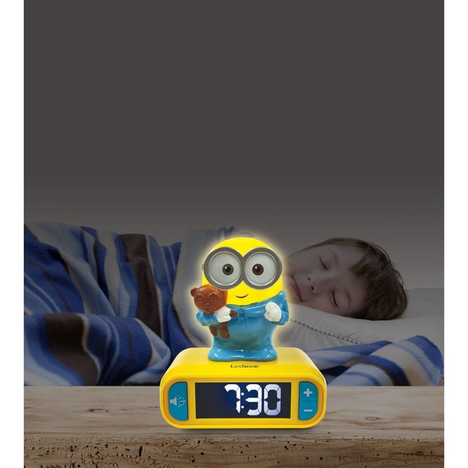 Minions - 3D Design Nachtlicht mit Digitalwecker