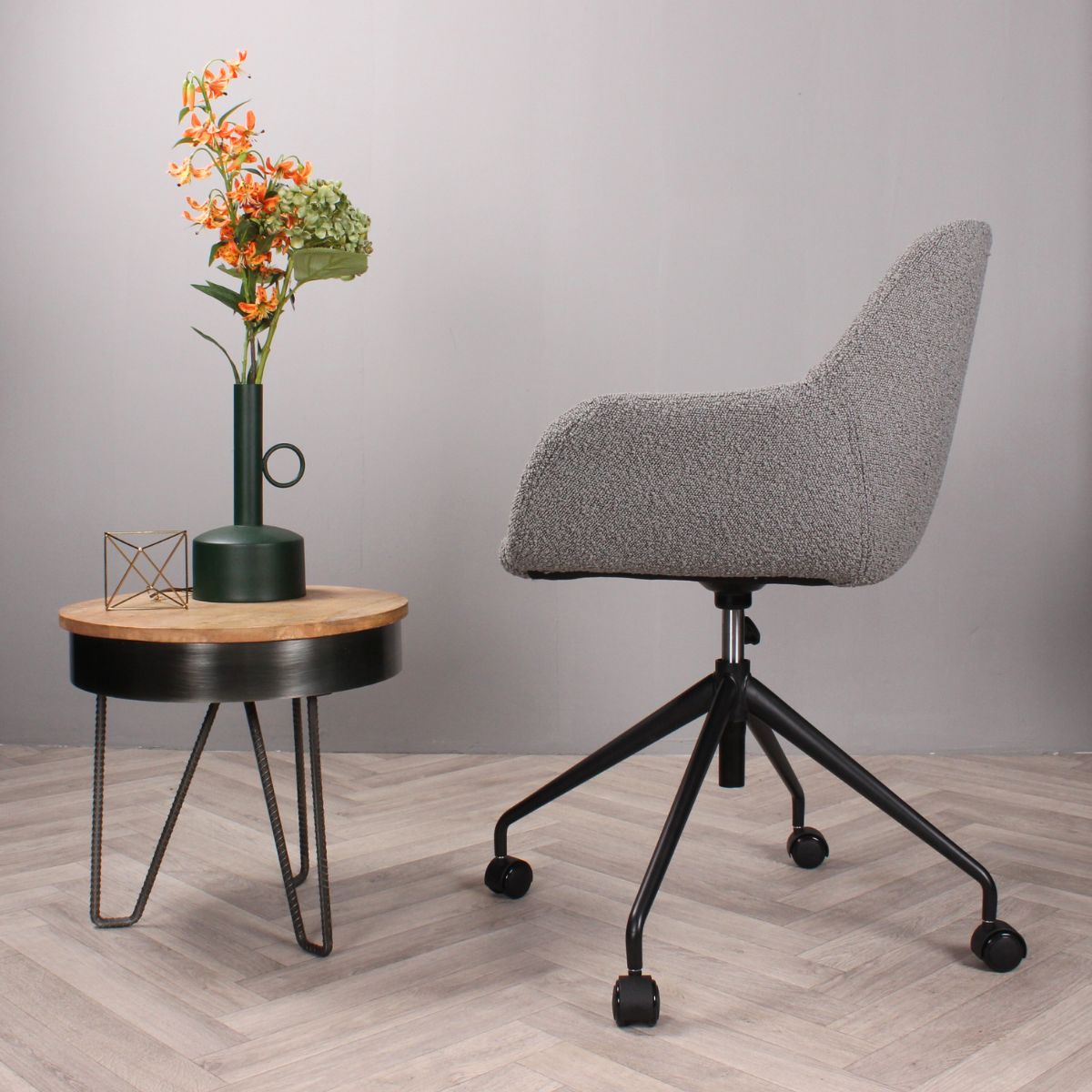 DS4U - Milan bureaustoel bouclé - grijs