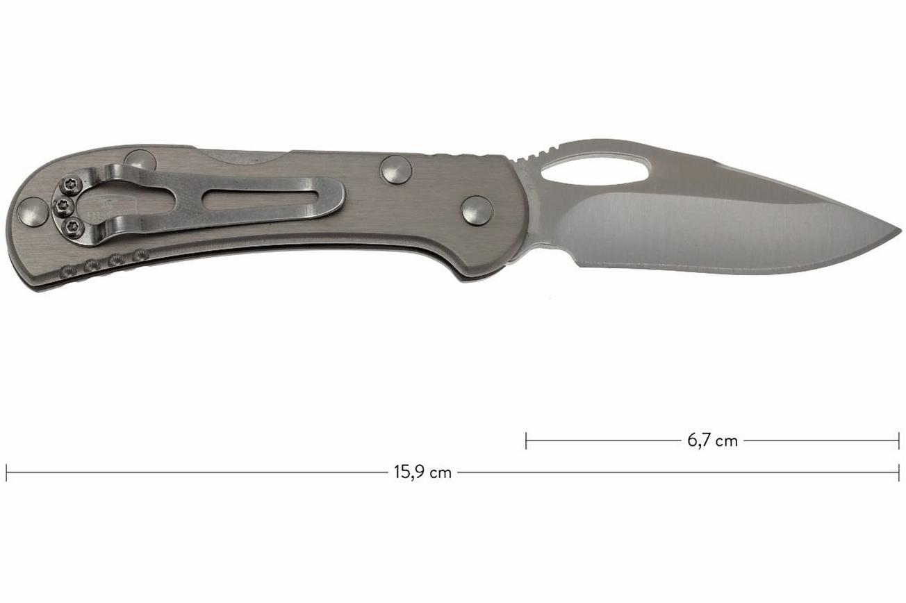 Buck 726 Mini Spitfire 0726GYS-B plain edge, grijs