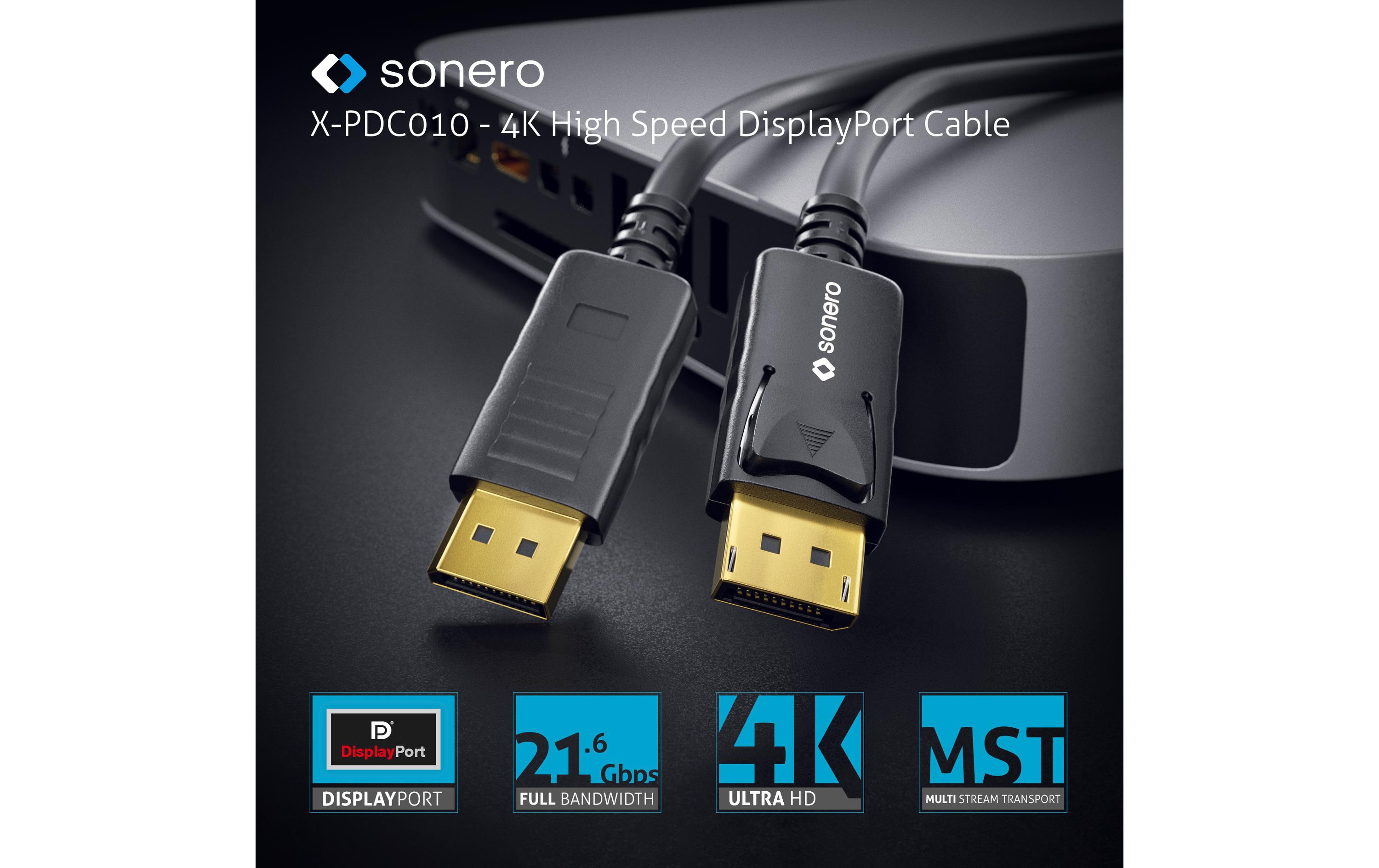 Kabel 4K Displayport 1.2 Stecker  Stecker, 4K/60Hz, 1.5 m4K High Speed DisplayPort Kabel