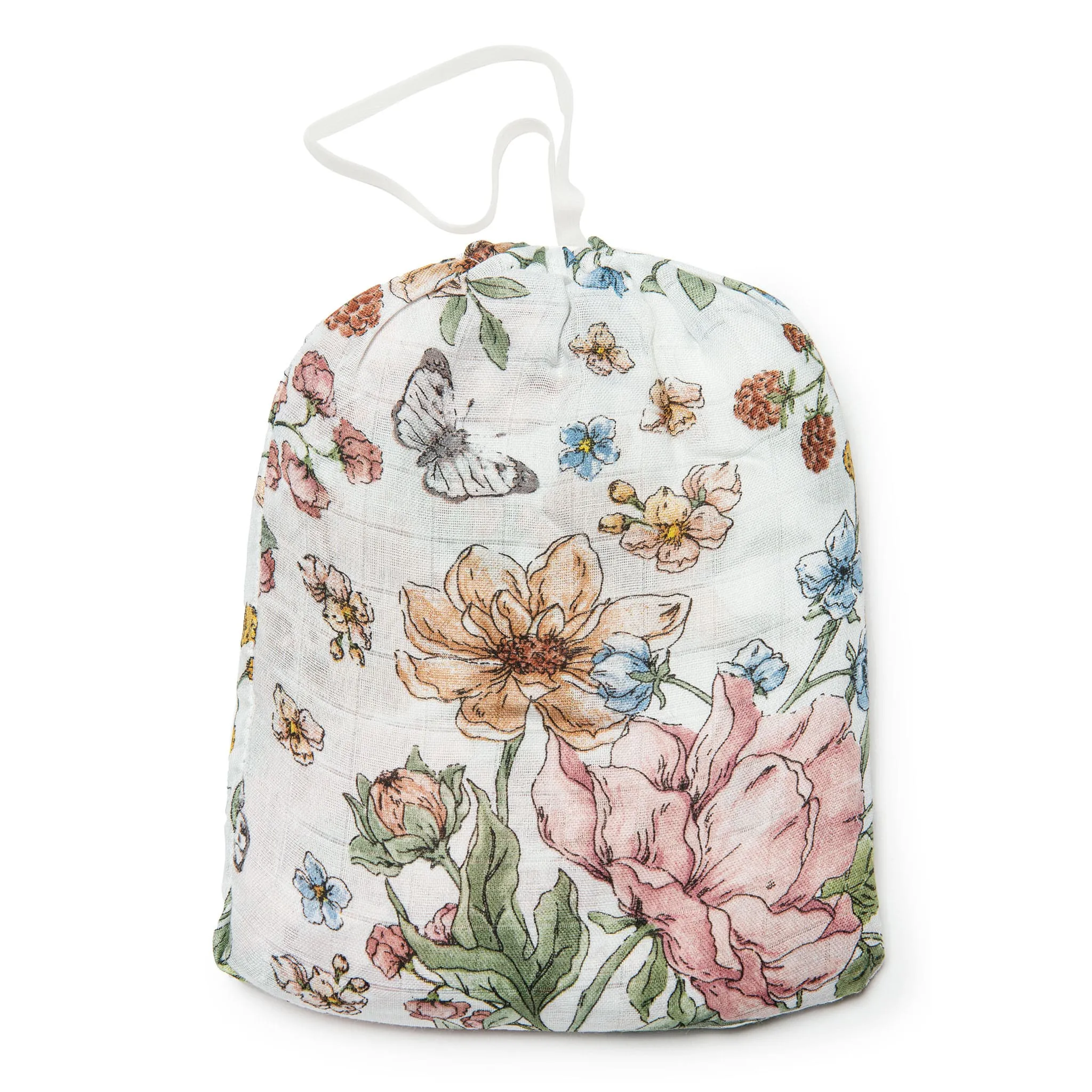 Loulou Lollipop Drap Contour pour Lit de Bébé - Mousseline Bambou Jardin